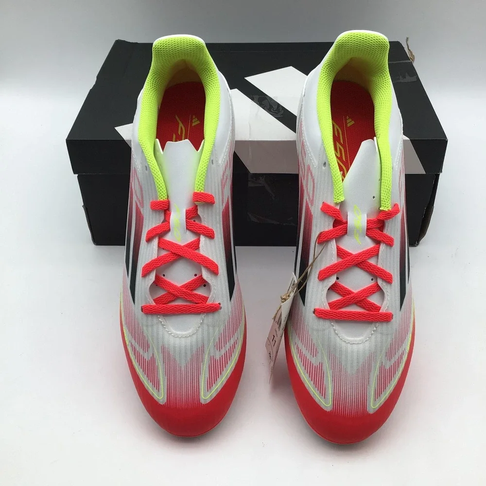 Adidas F50 Club FG MG Soccer Cleats White Neon Orange IE1243 Men Size 11‎ New